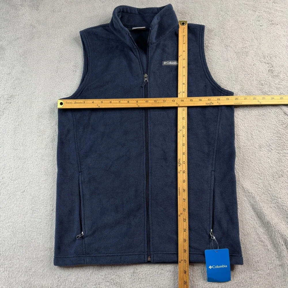 NWT Columbia Steens Mtn Fleece Vest‎ Youth XL Navy Blue Full Zip WB1433-464